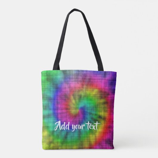 絞り染めパターン（の模様が）ある織物 トートバッグ (裏面)