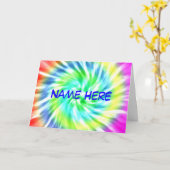 絞り染めパーソナライズされたグリーティングカード カード (黄色い花)