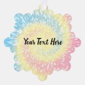 絞り染めパーソナライズされたヒッピー旋回クリスマス オーナメントカード (正面)