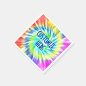 絞り染めパーソナライズされたペーパーナプキン スタンダードカクテルナプキン (角)