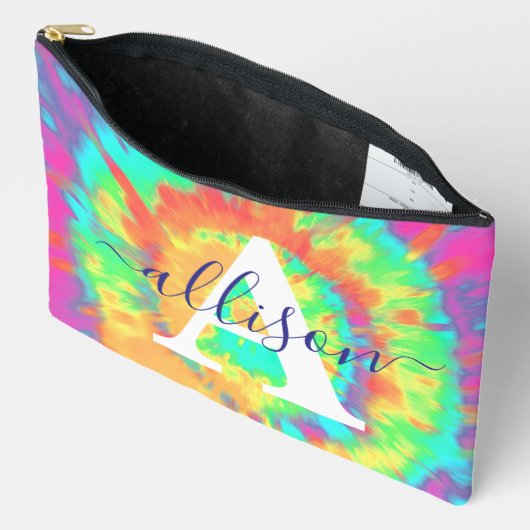 絞り染めパーソナライズされた アクセサリーポーチ (見開き)