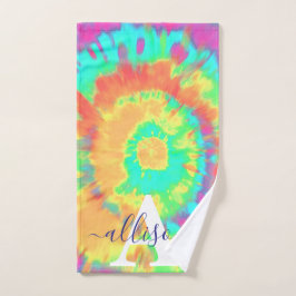 絞り染めパーソナライズされた バスタオルセット