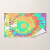 絞り染めパーソナライズされた バスタオルセット (ハンドタオル)