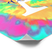 絞り染めパーソナライズされた ポスター (角)