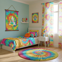 絞り染めパーソナライズされた 吊り下げ型タペストリー