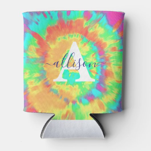 絞り染めパーソナライズされた 缶クーラー (正面)