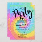 絞り染めパーティの招待状イッツタイムパーティー 招待状 (正面/裏面)