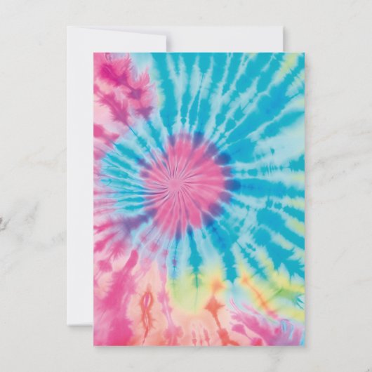 絞り染めパーティーサンキューカード 招待状 (裏面)