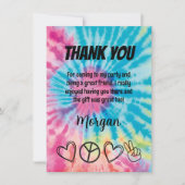 絞り染めパーティーサンキューカード 招待状 (正面)