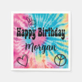 絞り染めパーティーペーパーナプキン スタンダードカクテルナプキン (正面)