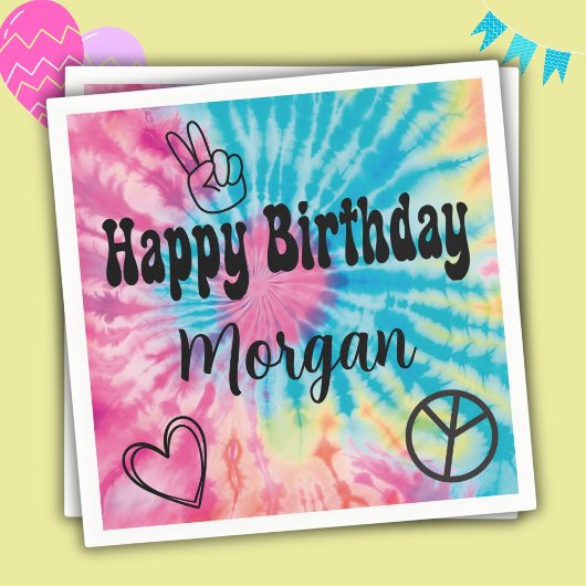 絞り染めパーティーペーパーナプキン スタンダードカクテルナプキン