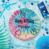 絞り染めパーティー ペーパープレート (パーティー)