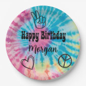 絞り染めパーティー ペーパープレート (正面)