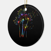 絞り染めヒッパイダンデリオンラクロススティックforラクロス セラミックオーナメント (左)