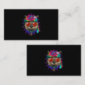 絞り染めヒッパイフクロウヒッピネスピースラブフクロウ682 名刺 (正面/裏面)
