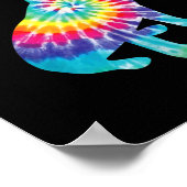 絞り染めヒッピーフランスのブルドッグギフト犬の恋人 ポスター (角)