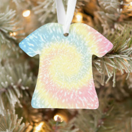 絞り染めヒッピー渦Tシャツクリスマス オーナメント
