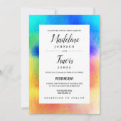 絞り染めヒッピー60s水彩結婚式招待状 招待状 (正面)