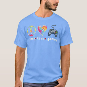 絞り染めピアブラブゲーミングコントローラー Tシャツ