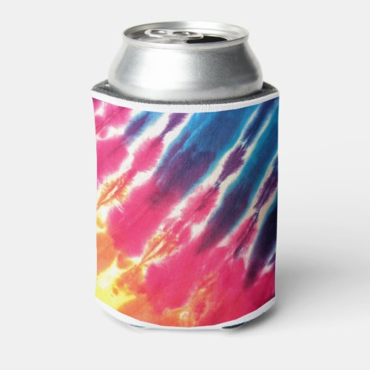 絞り染めピンクブルーパープルイエロー 缶クーラー (缶裏面)