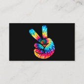 絞り染めピースサインハンドVハンドサイン60s 70sヒッピー 名刺 (裏面)