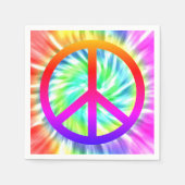 絞り染めピースサイン紙ナプキン スタンダードカクテルナプキン (正面)