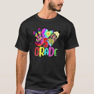 絞り染めピースラブ5年生先生学生バック Tシャツ