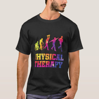 絞り染めフィジカルセラピー進化Ptセラピスト Tシャツ