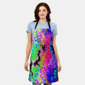 絞り染めフラクタル エプロン (着用した状態)