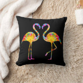 絞り染めフラミンゴ クッション (ブランケット)