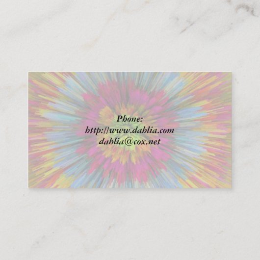 絞り染めブラスト名刺 名刺 (裏面)