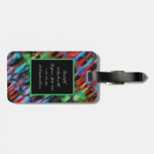 絞り染めブラック対角線 ラゲッジタグ (裏面横)