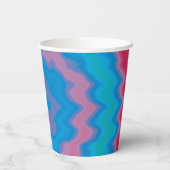 絞り染めブルースワールファンキーレトロパターンパーティー 紙コップ (裏面)