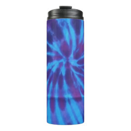 絞り染めブルーティール（緑がかった色）パープルカラフルパターンヒッピー タンブラー