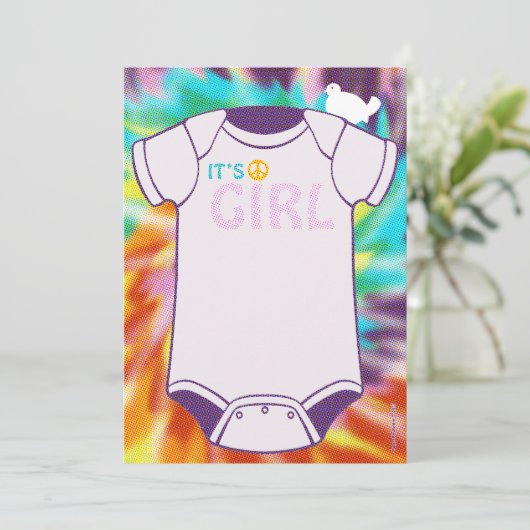 絞り染めベビーシャワー招待状 招待状 (スタンド正面)