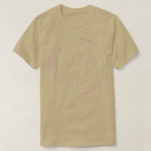 絞り染めマおもしろいママママスクエアお母さん日、モ Tシャツ (デザイン正面)
