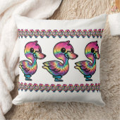 絞り染めマラードアヒル クッション (ブランケット)