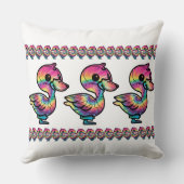 絞り染めマラードアヒル クッション (裏面)