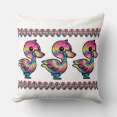 絞り染めマラードアヒル クッション (正面)