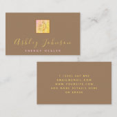 絞り染めムーンブラウンコズミックエネルギーヒーリングボヘミア 名刺 (正面/裏面)