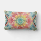 絞り染めメダリオンプリント装飾用クッション ランバークッション (裏面)