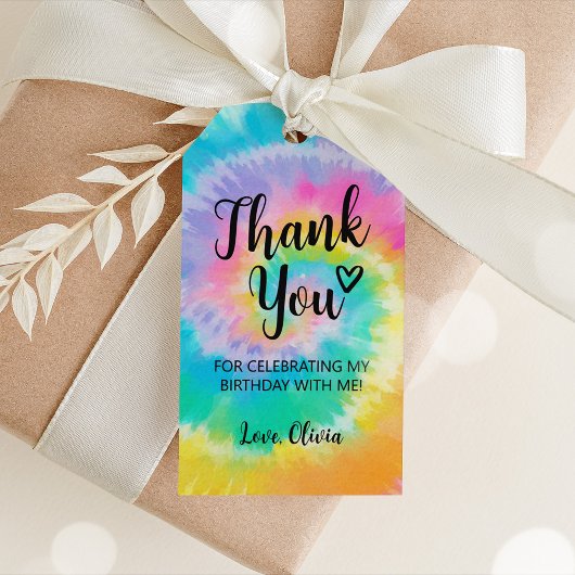 絞り染めメッセージカード、絞り染め誕生日サンキューラベル ギフトタグ