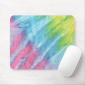 絞り染めモダンピンクティール(緑がかった色)グリーンボー マウスパッド (マウス)