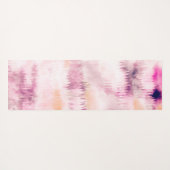 絞り染めモダン抽象芸術ピンク ヨガマット (裏面(横))