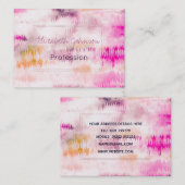絞り染めモダン抽象芸術ピンク 名刺 (正面/裏面)