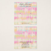 絞り染めユニコーン虹のシックなスタッドイヤリングディスプレイ (正面&裏面)