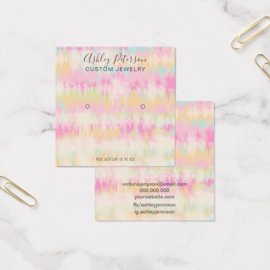 絞り染めユニコーン虹のシックなスタッドイヤリングディスプレイ (オフィス)