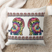 絞り染めライオン クッション (ブランケット)