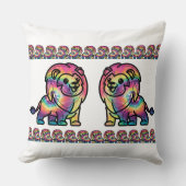 絞り染めライオン クッション (正面)