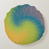 絞り染めラウンド装飾用クッション ラウンドクッション (裏面)